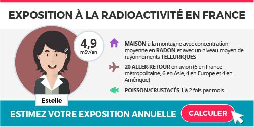 Les citoyens français peuvent estimer en ligne leur exposition personnelle aux rayonnements ionisants selon la région où ils habitent. © irsn.fr