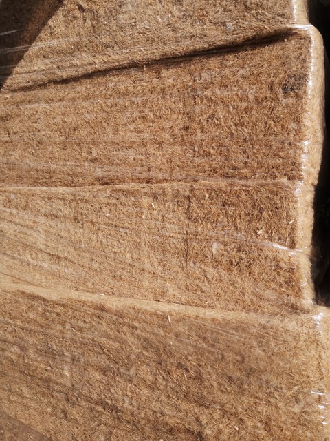 Les nattes isolantes NaturChanvre ont été posées entre les 2x4. © Émilie Lemay Bélisle